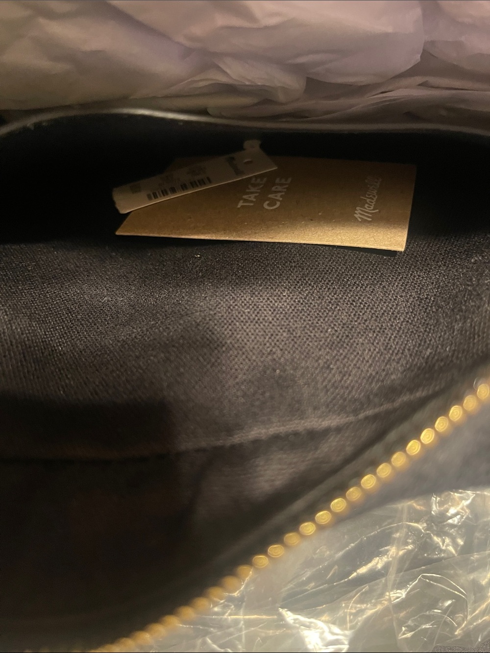 Madewell Navy Suede Mini Crossbody with Gold Hardware - Picture 10 of 16